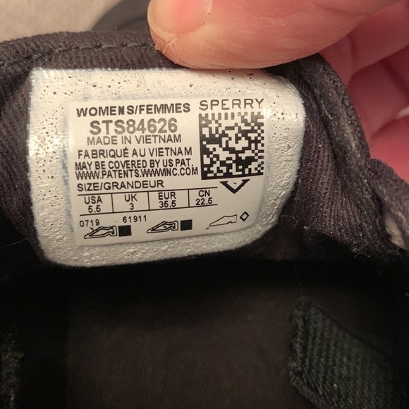 SPERRY Top-Sider with Memory Foam Black Boat Shoes - Picture 6 of 9